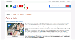 Desktop Screenshot of osterie.tuttosuitalia.com