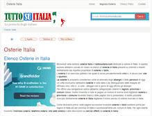 Tablet Screenshot of osterie.tuttosuitalia.com